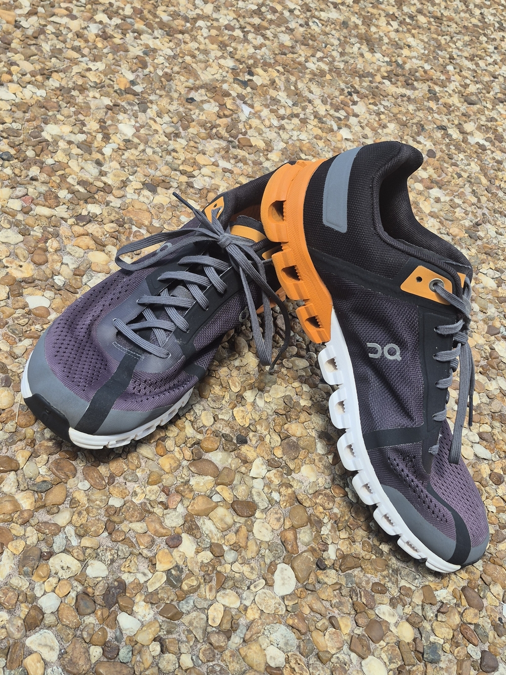 On Cloud X Men’s 9.5 Purple Gray Orange Running Training Shoes - Picture 3 of 16